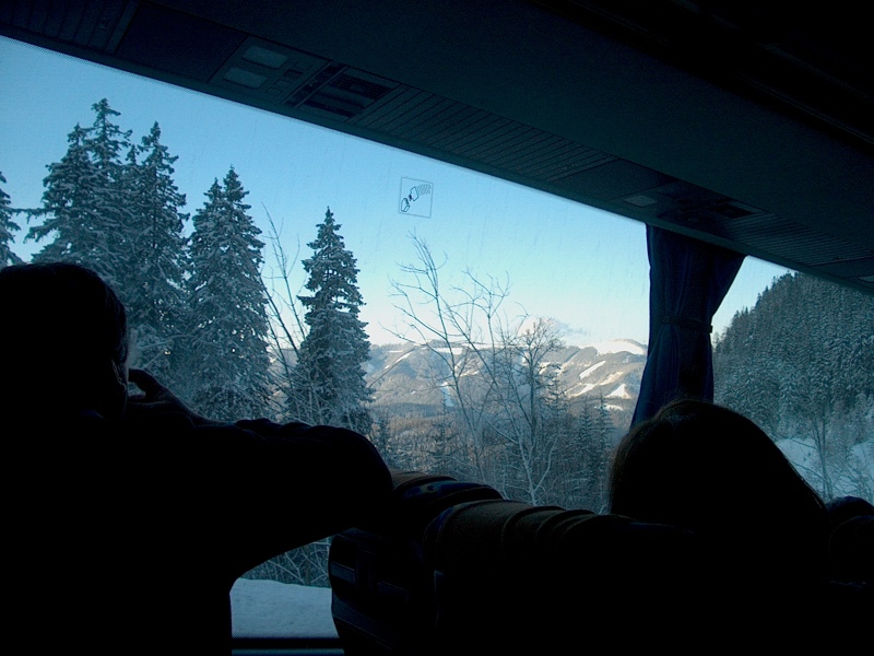 Reggelente busszal a Hochkar-ra