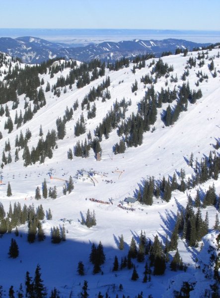 Lent a Hochkar felső katlana