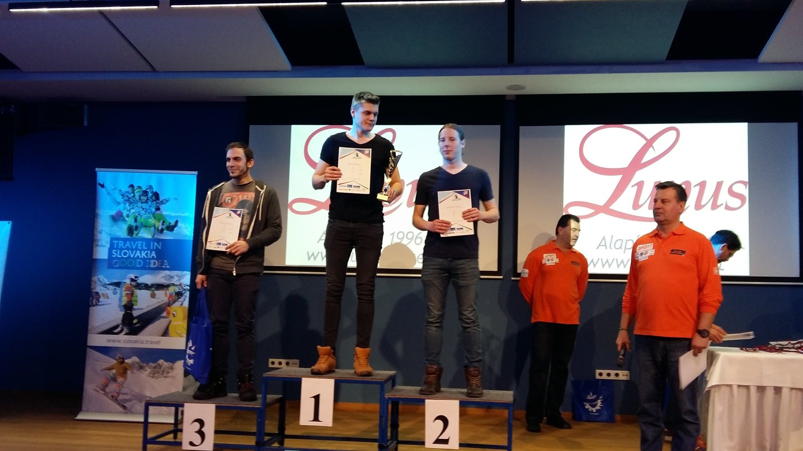 A dobogón: 1. Boros Bálint,  2. Wesselényi Tamás,  3. Tarnóczy Balázs