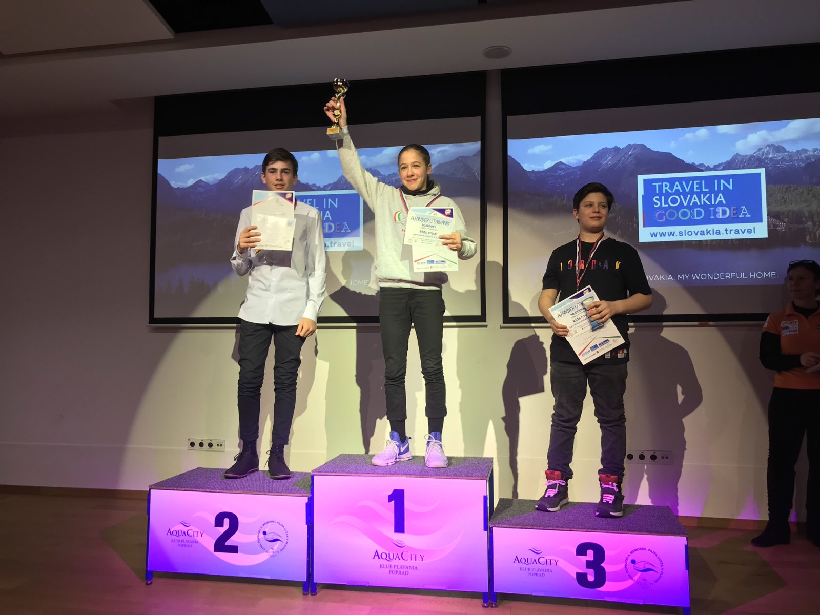 A síverseny abszolút első helyezettje, Fehér Boróka