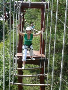 Kötélpálya a Serpa Kalandparkban