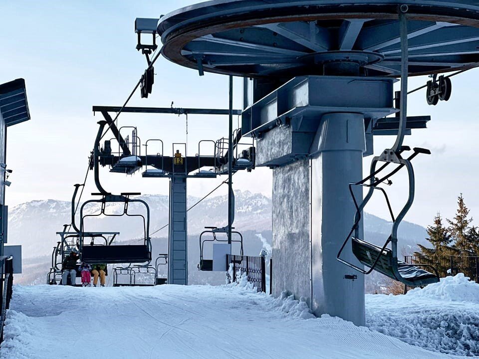 Cavnic - Kapnik kék pálya felső része, a felvonó felső állomása