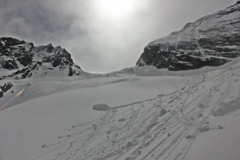 A második lejtő felső szakasza