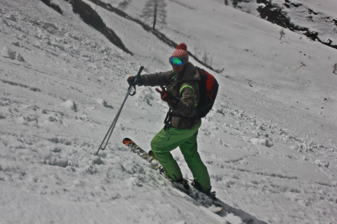 A Winterkarl lavinaszempontból legveszélyesebb része, az utolsó meredély