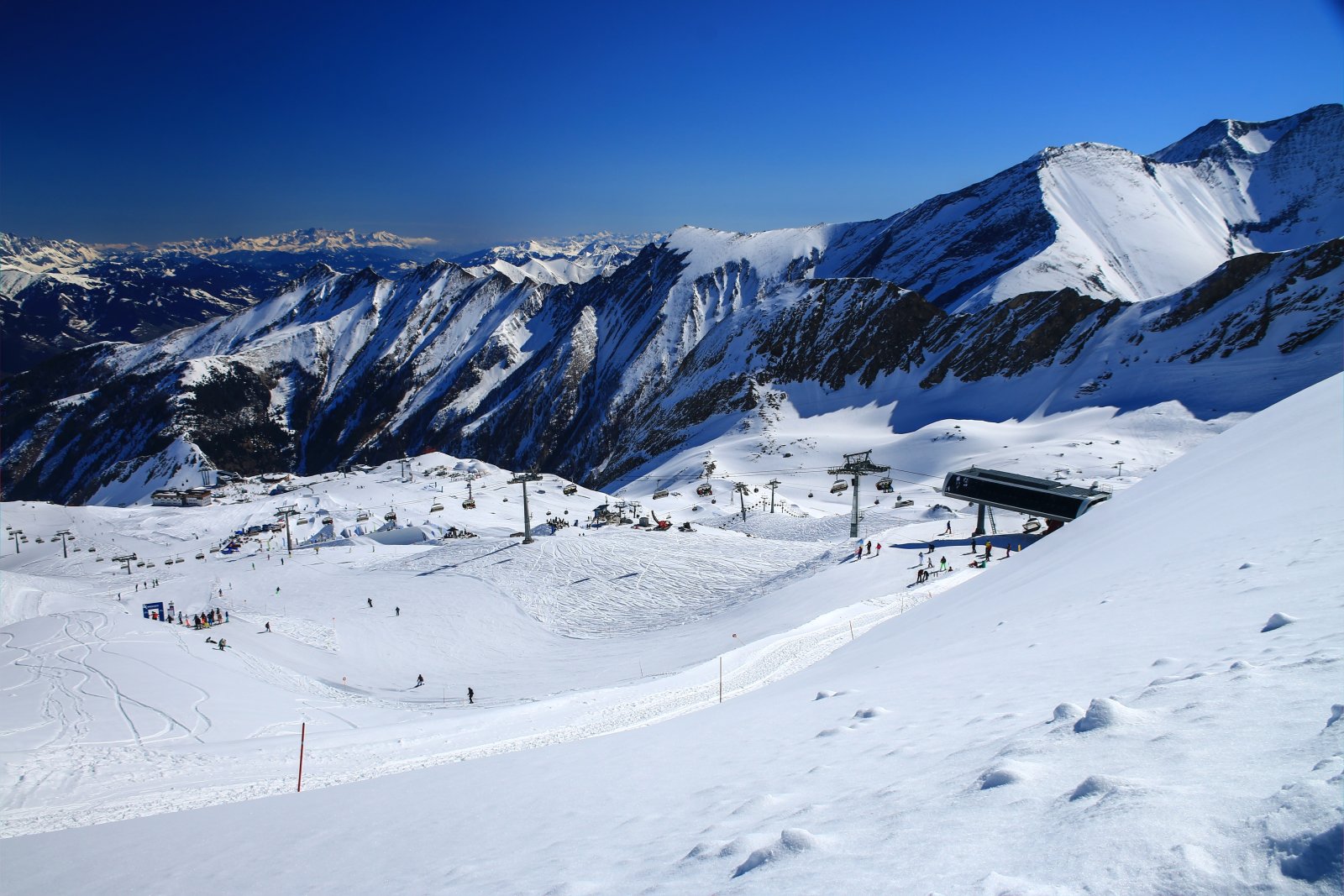Visszatekintés Kaprun síterepére a Schmideinger Scharteról (2712 m) - fotó: Stánicz Balázs