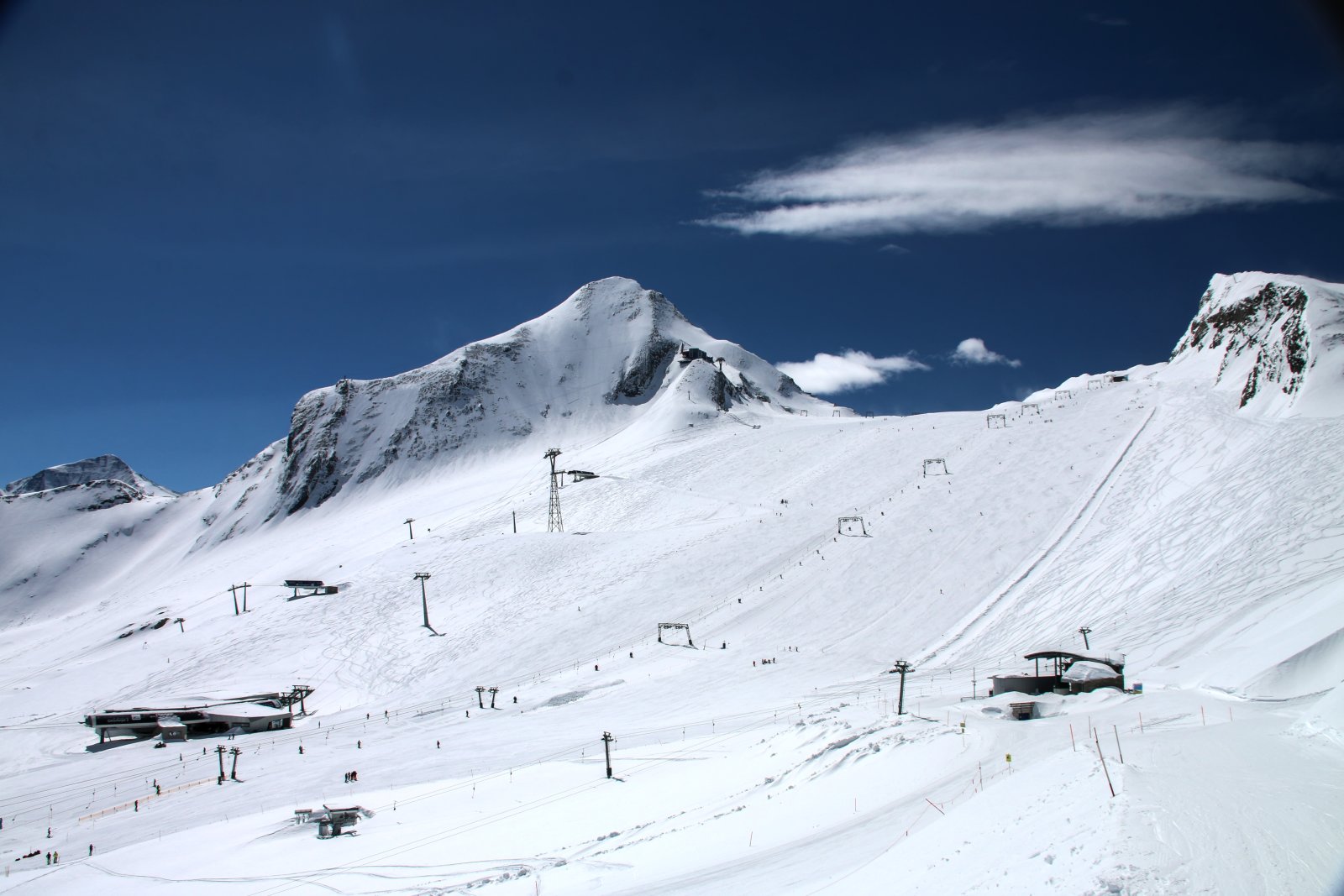 A gleccser a Kristallbahn felső állomásától