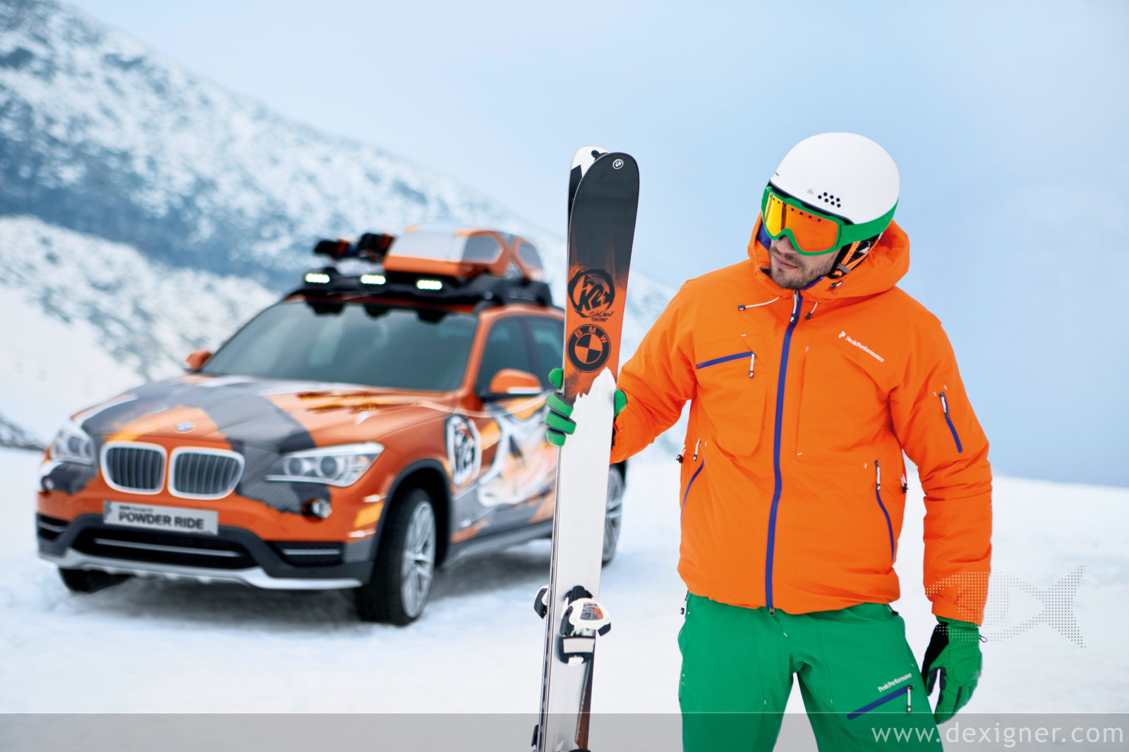 BMW X1 Powder Ride és K2 BMW Powder Ride síléc