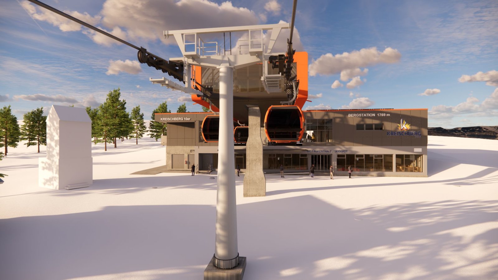 A hegyállomás látványterve