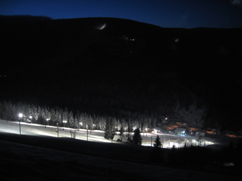 Na és az éjszakai sielés a Javor pályáin...