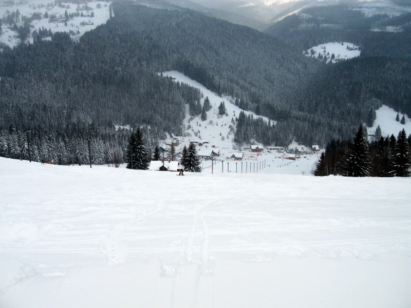 Ez egy brutálisan jó mélyhó a Javor melletti freeride zónában.