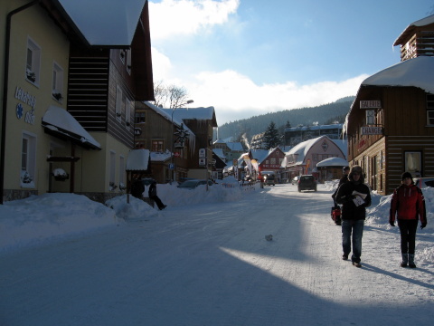 Igazi téli hangulat a falu utcáin.