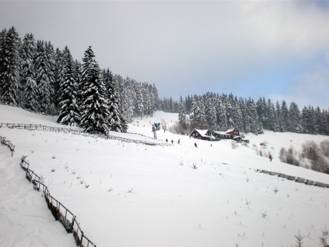 Hnedý vrch pályája a padosról.