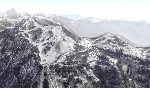 Krvavec pályarendszere madártávlatból