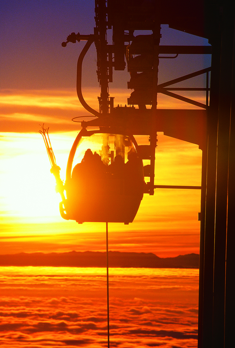 Kabinos felvonó a naplementében, Krvavec | Fotó: A. Fevzer 