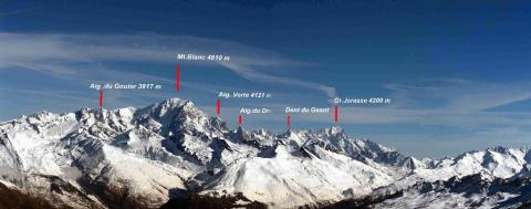 Mio panorámája a Mt.Blanc felé