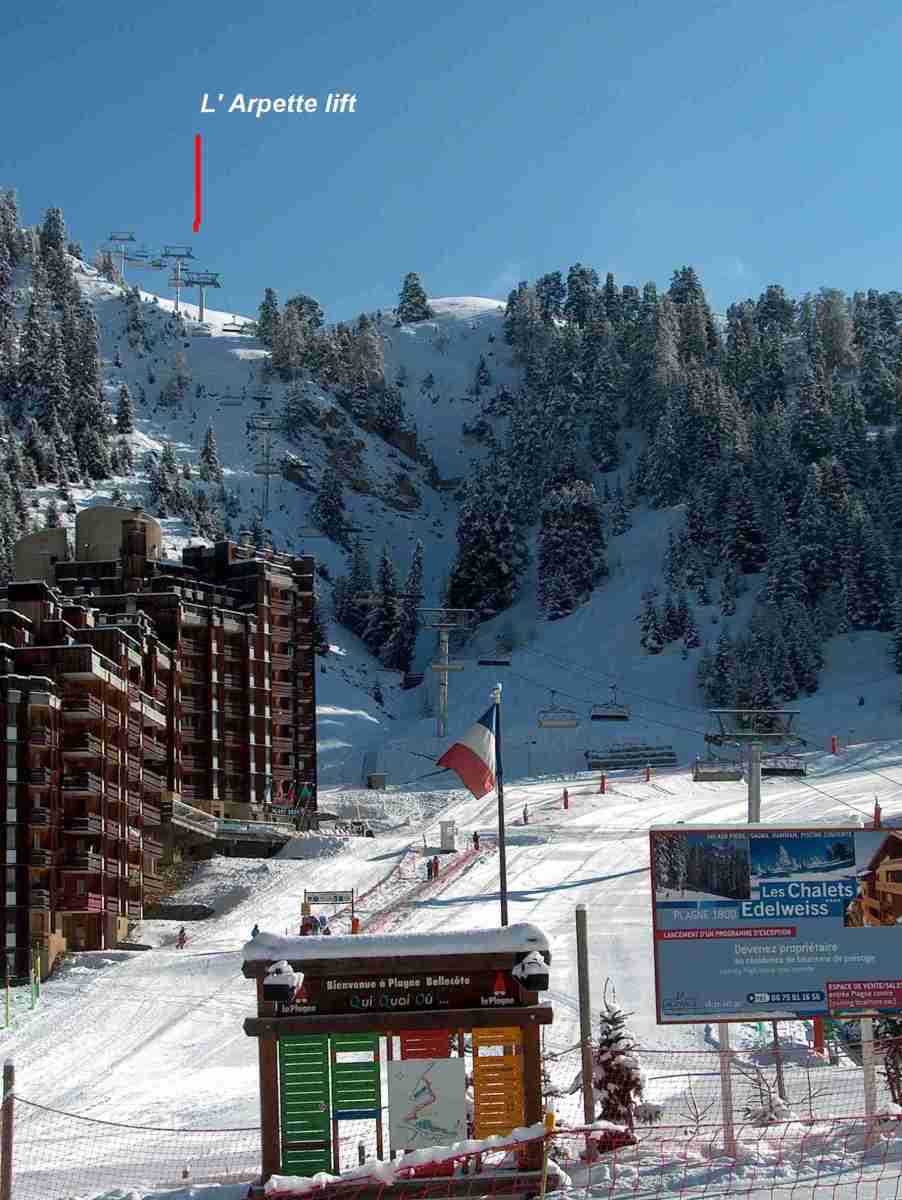 Másnap az L'Arpette lift ismét