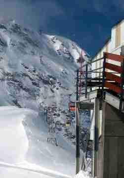 Chiaupe hágó közbeneső álllomása a Mio és a gleccser alja között