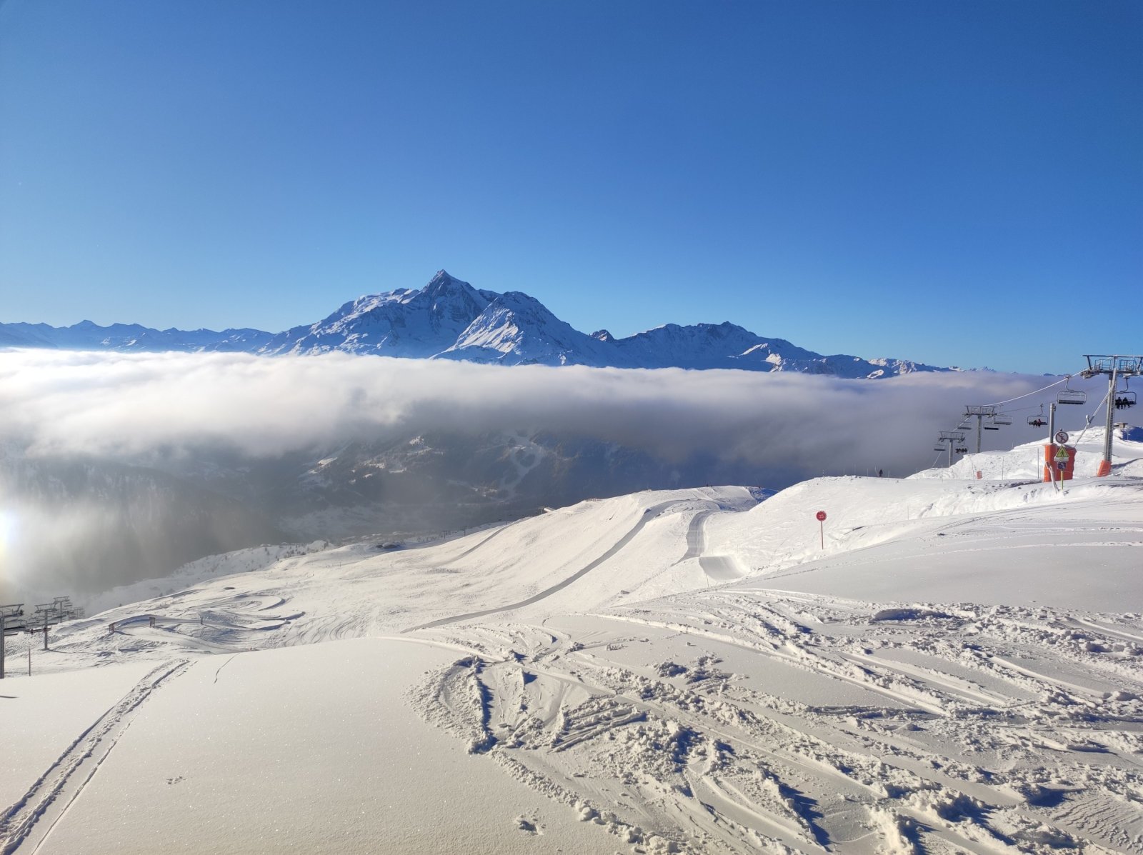 A Marmottes pálya egy kis éjszakai hóesés után