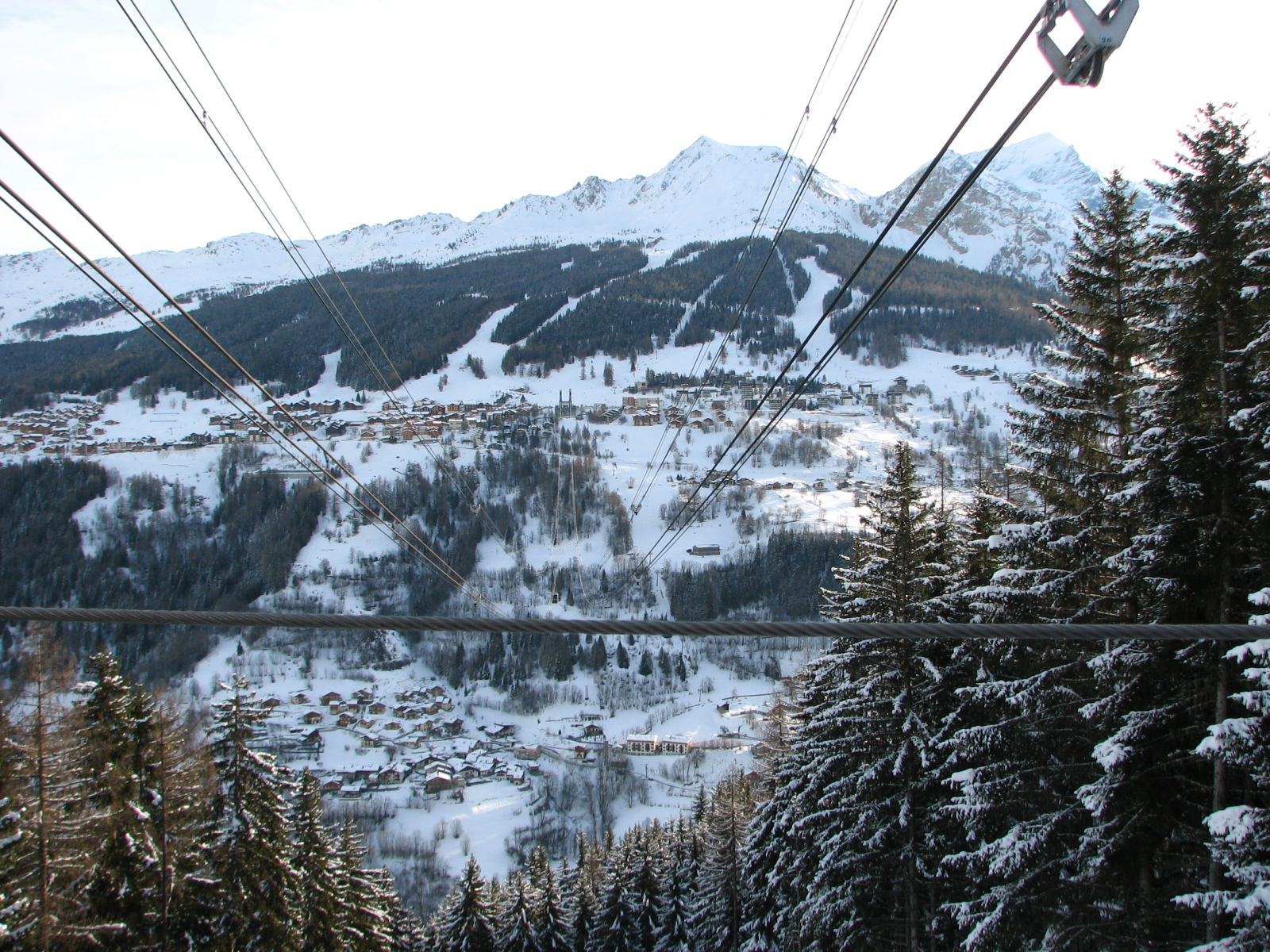 A Vanoise-expressz és  Les Arcs pályái.