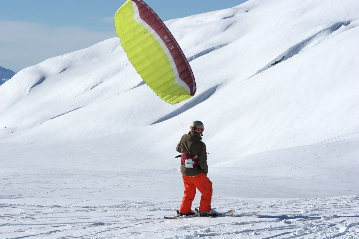 Snow kiteozás - La Rosiere