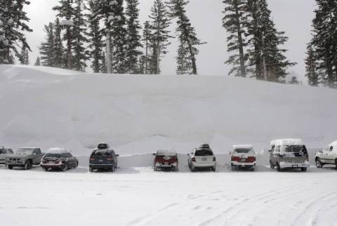 Áprilisi hóvastagság Mammothon - Fotó: Mammoth Mountain