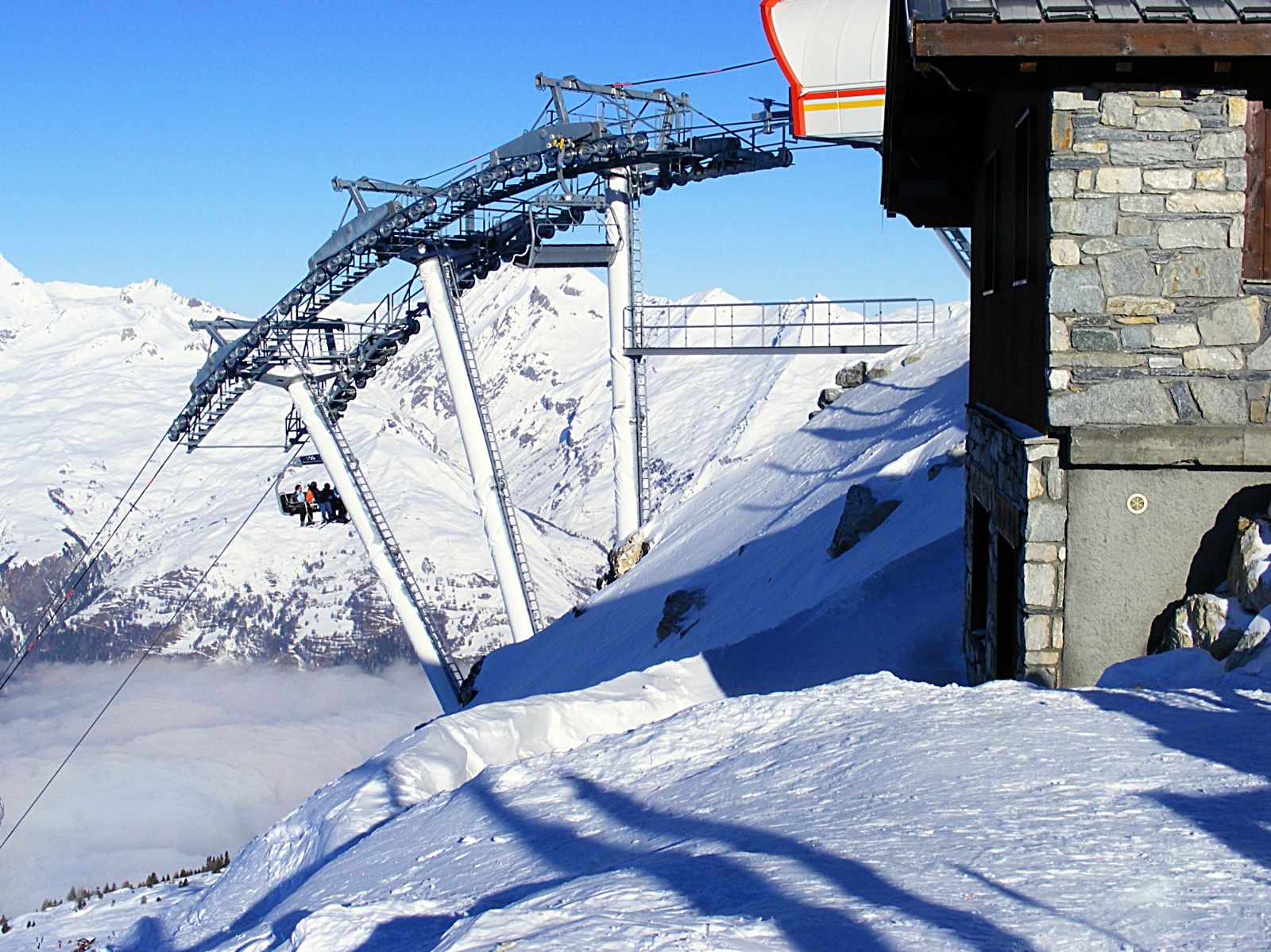 Érkezés a L'Arpette tetejére