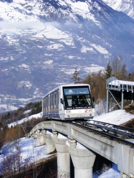 St.Maurice és ARC 1600 között közlekedő fogaskerekü