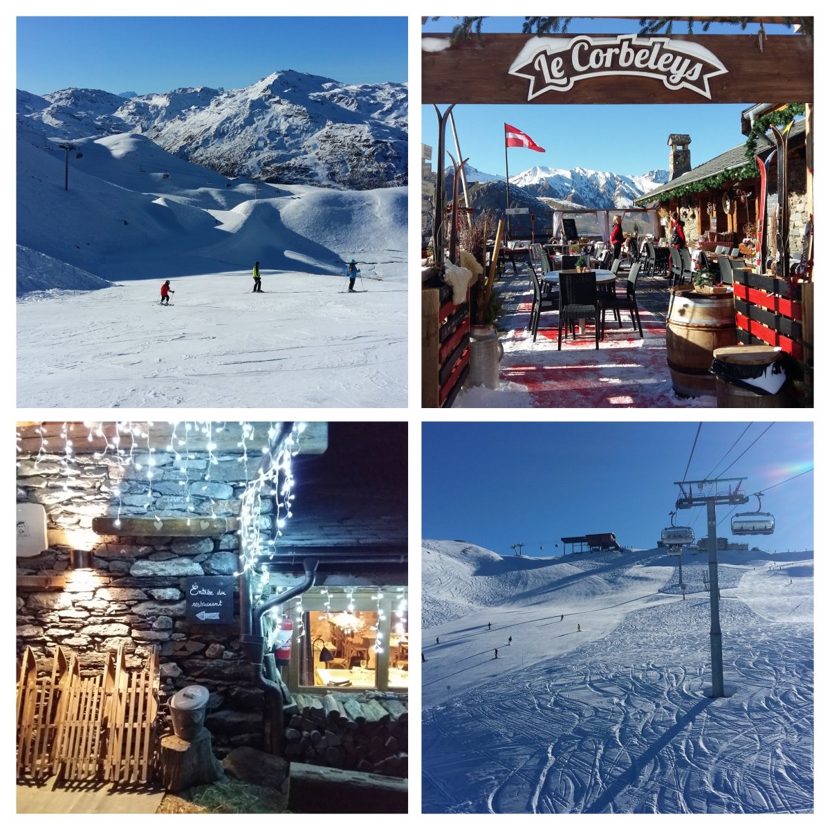 Montázs - Les Menuires decemberben