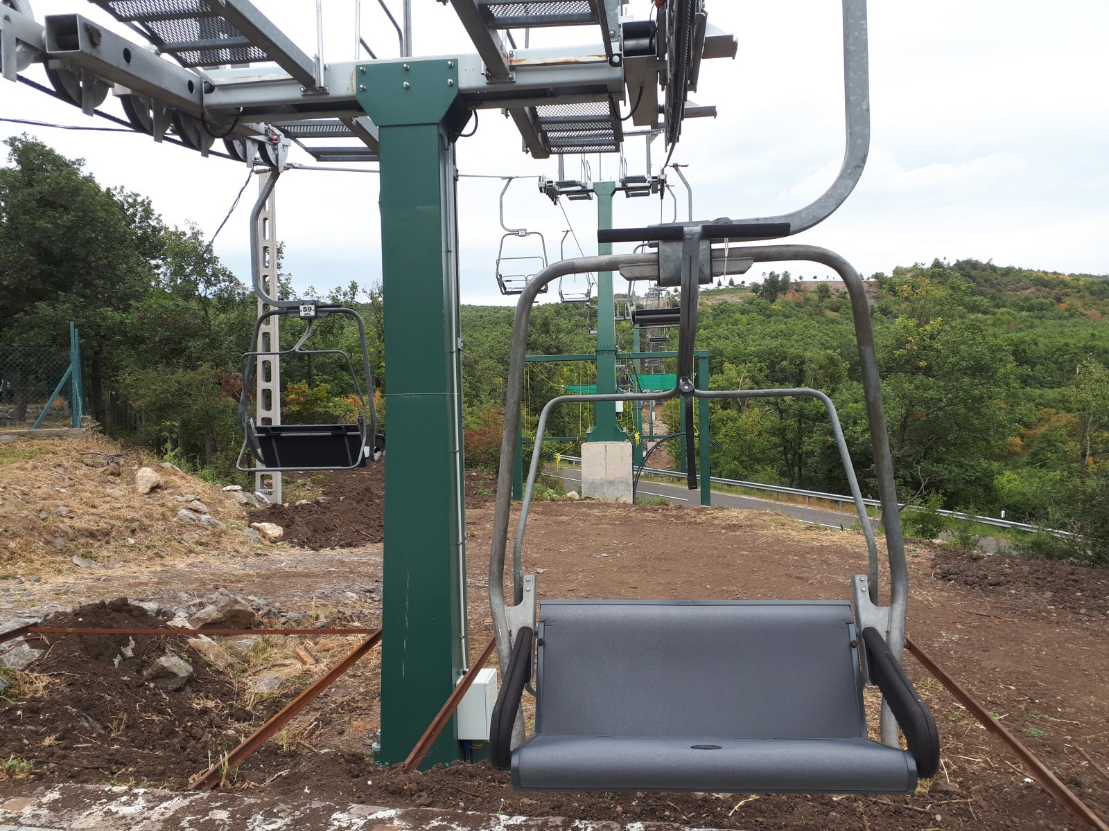 A Sástói Libeegő völgyállomása - a tereprendezés még folyik