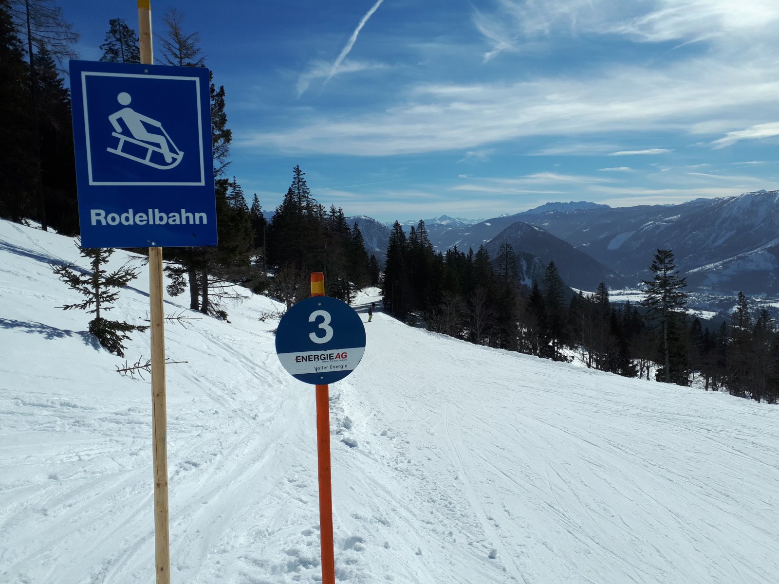 Kék kirándulópálya Loseren - síelők, gyalogtúrázók és szánkózók is mehetnek rajta.