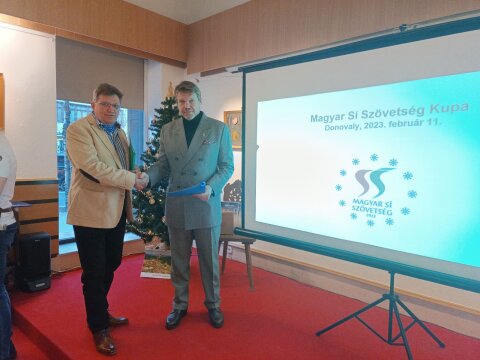 Fehér Gyula versenyigazgató és Dr. Fürstner József a Magyar Sí Szövetség elnöke