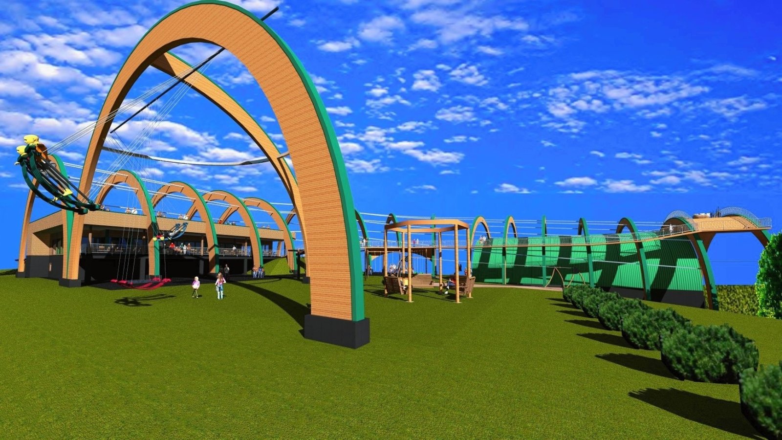 Óriáshinta és "tubing csúszda" a hegyállomásnál © Mariazeller Land GmbH