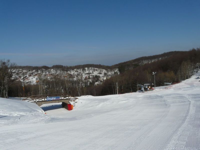 A nagy híd és a kis csákányos lift - Sípark Mátraszentistván