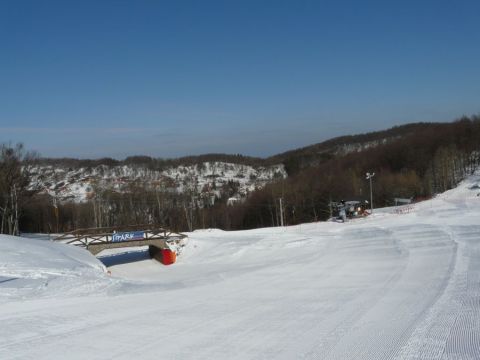 A nagy híd és a kis csákányos lift - Sípark Mátraszentistván