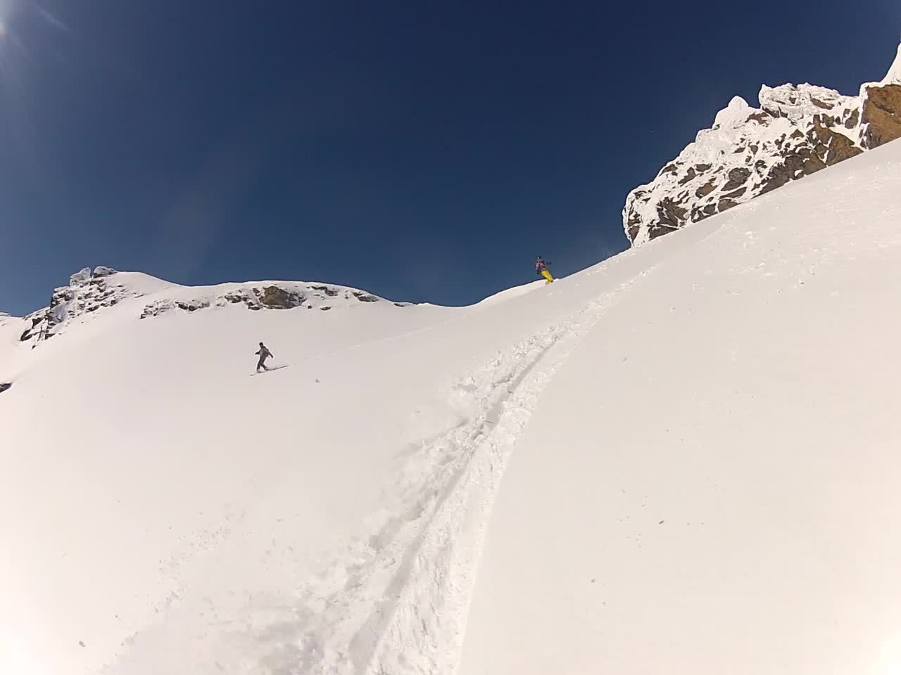 A felső, viszonylag meredek szakasz.