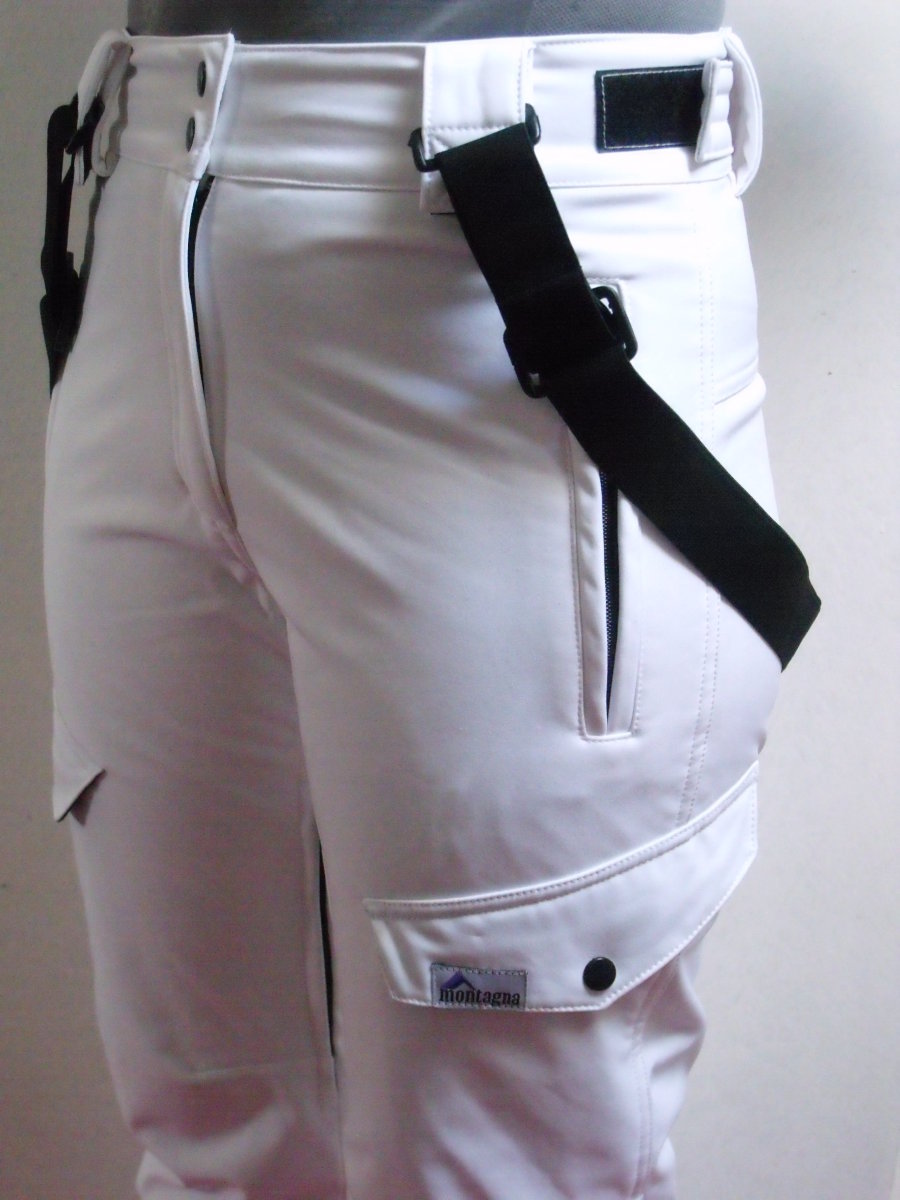 Fehér női Montagna softshell nadrág