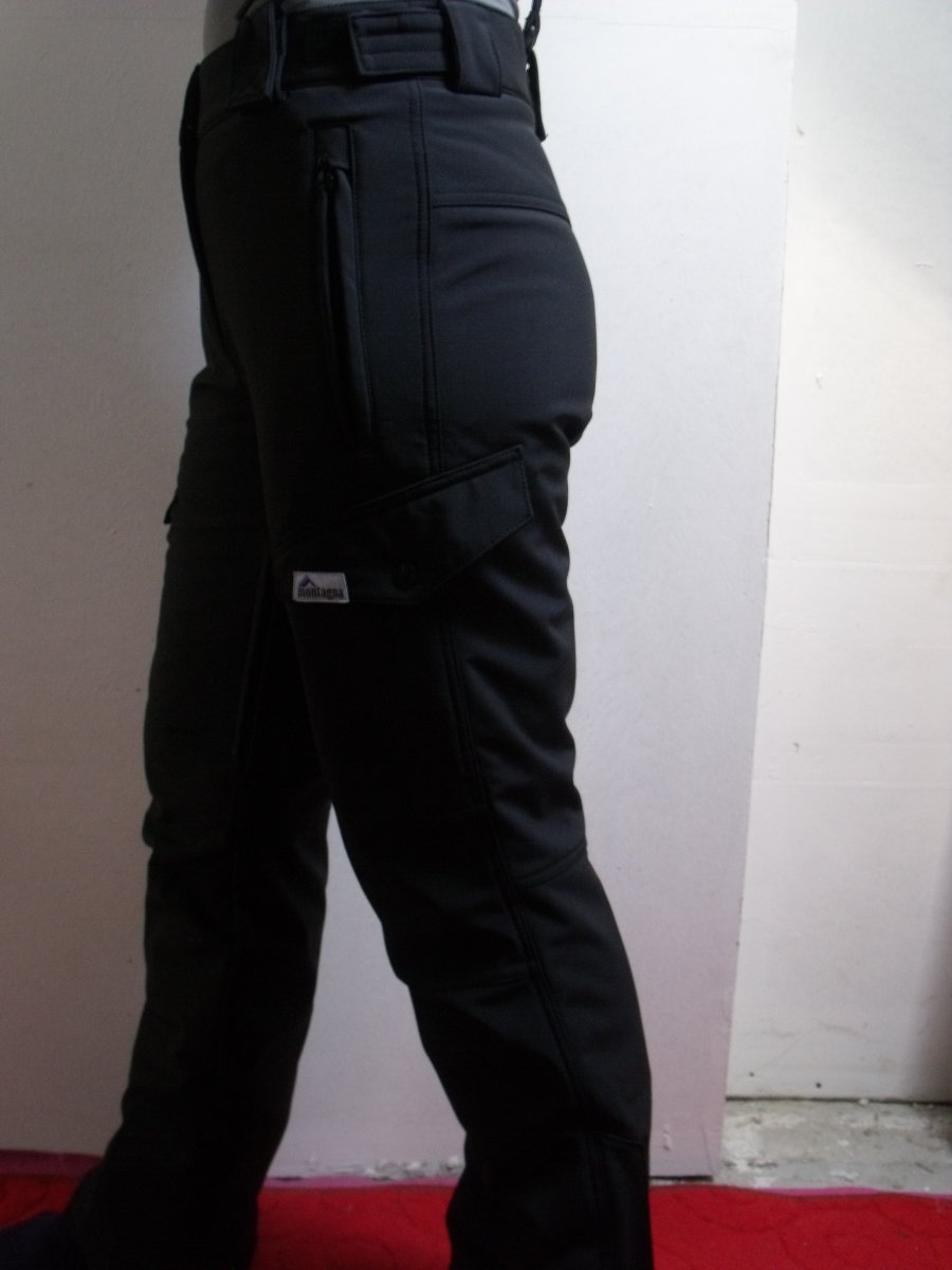 Fekete női Montagna softshell nadrág