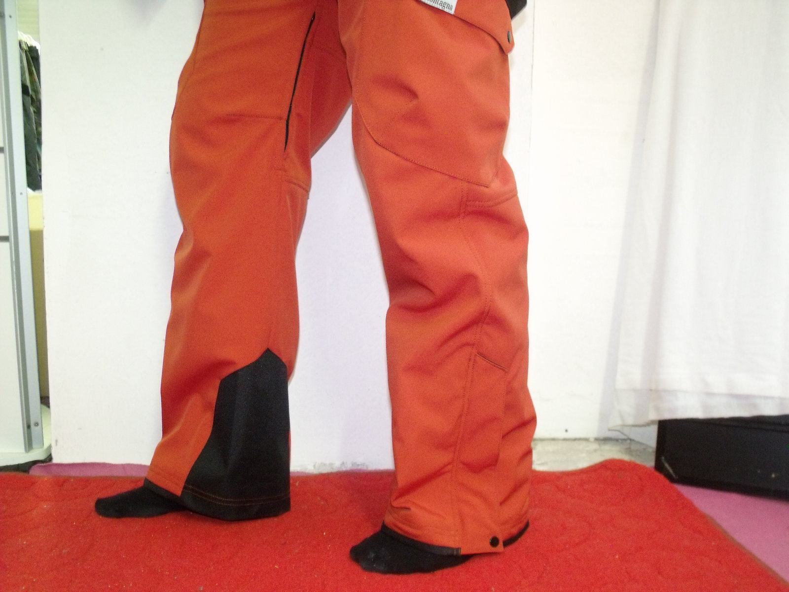 férfi Montagna softshell nadrág - téglavörös 