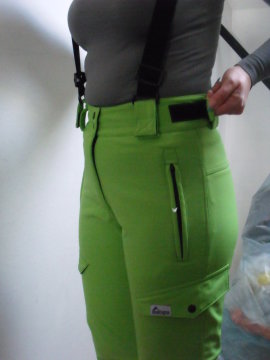 kivi színű Montagna  női softshell nadrág