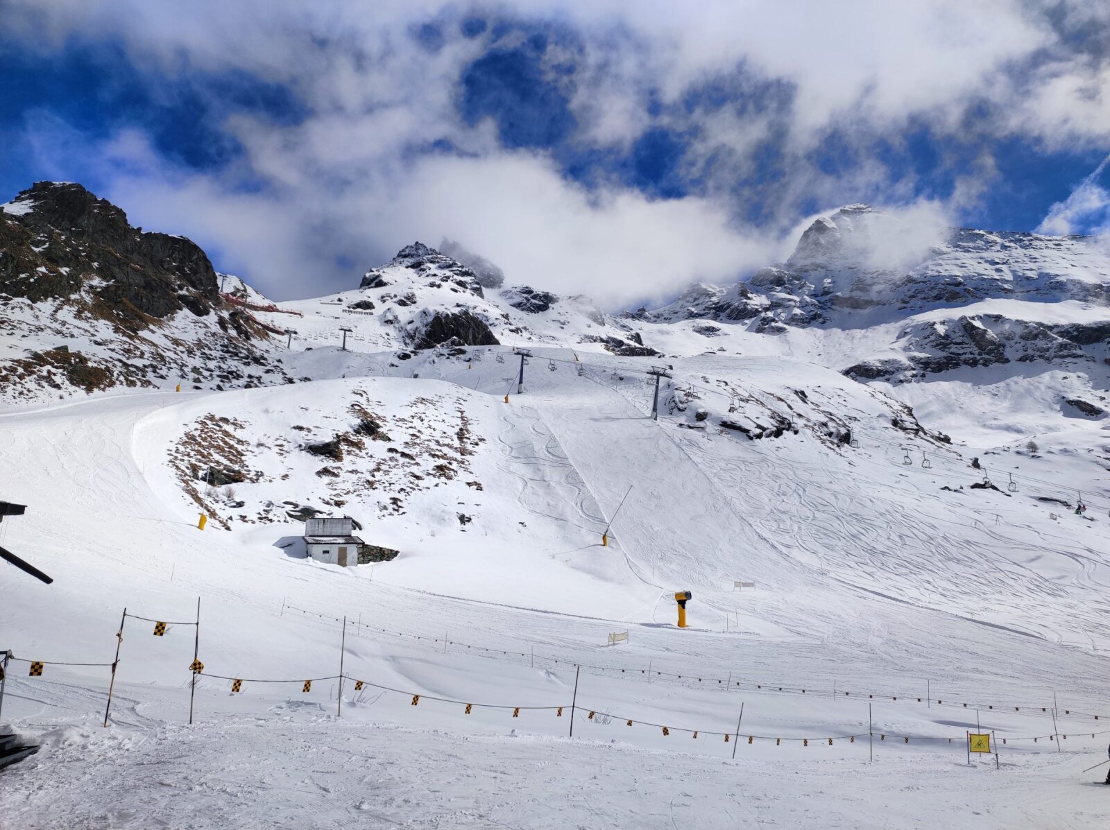 Champoluc, a Sarezza pályák alja