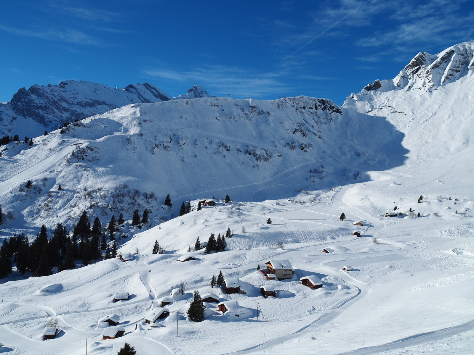 a faluban(Mürren) sétálni is lehet