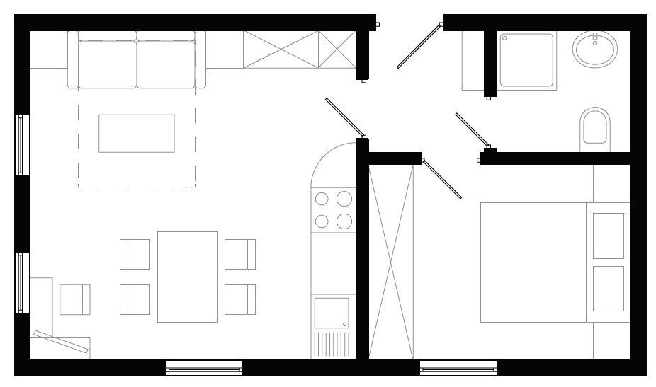 Nagy apartman (2+2 fős)