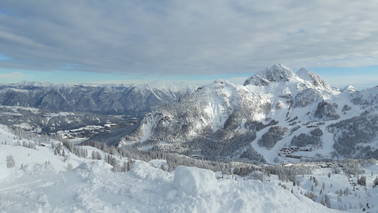 A panoráma Nassfeld tetején lélegzetelállító