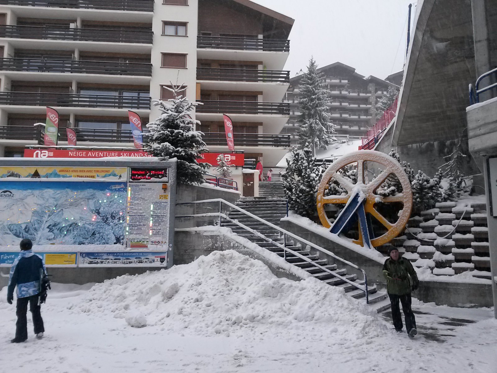 Nendaz - a kabinos felvonó völgyállomása