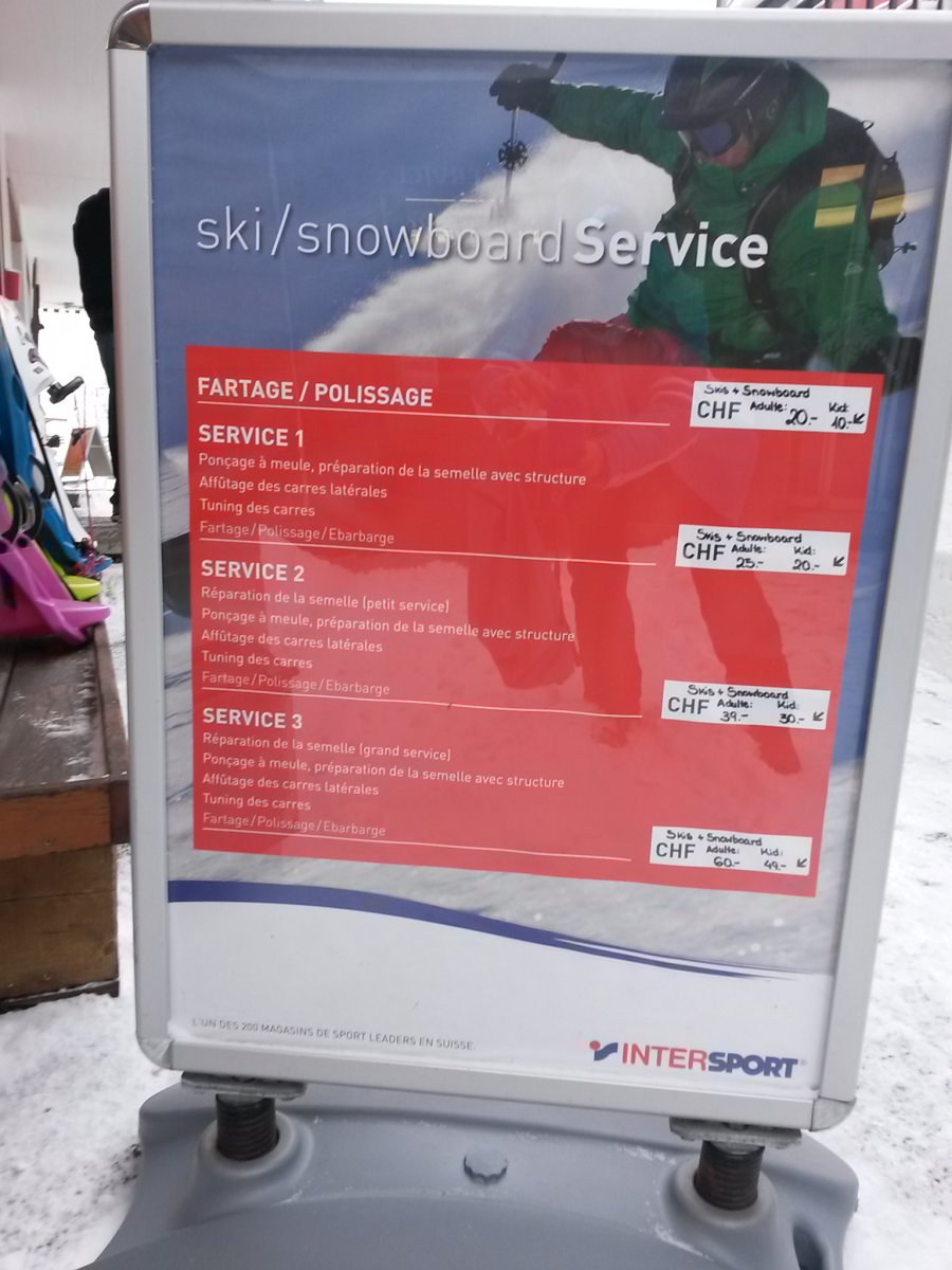 Síszerviz árak a svájci Intersportban