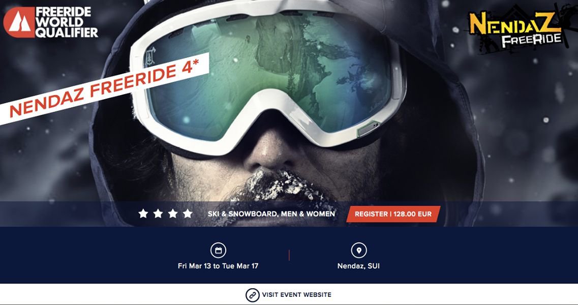 Nendaz Freeride - a legendás versenyt idén 2015. március 12-17 között rendezik. Helyszíne a Plan-du-Fou csúcs közeli Mont Gond.