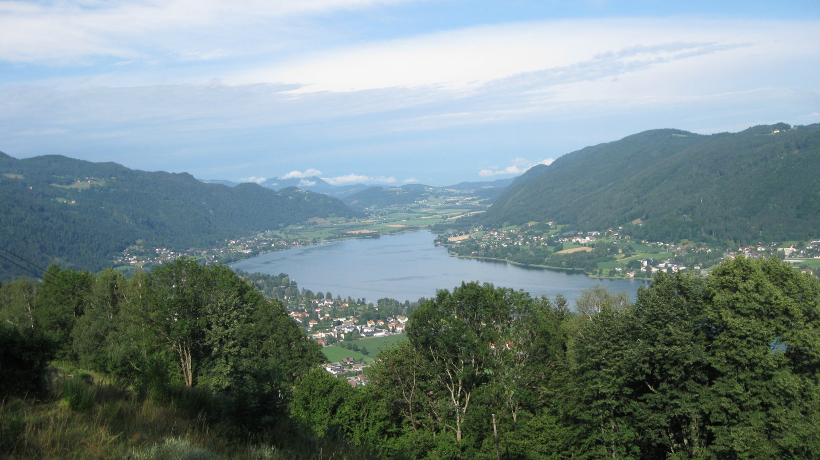 Az Ossiacher See egyik része kb. 800 m-ről