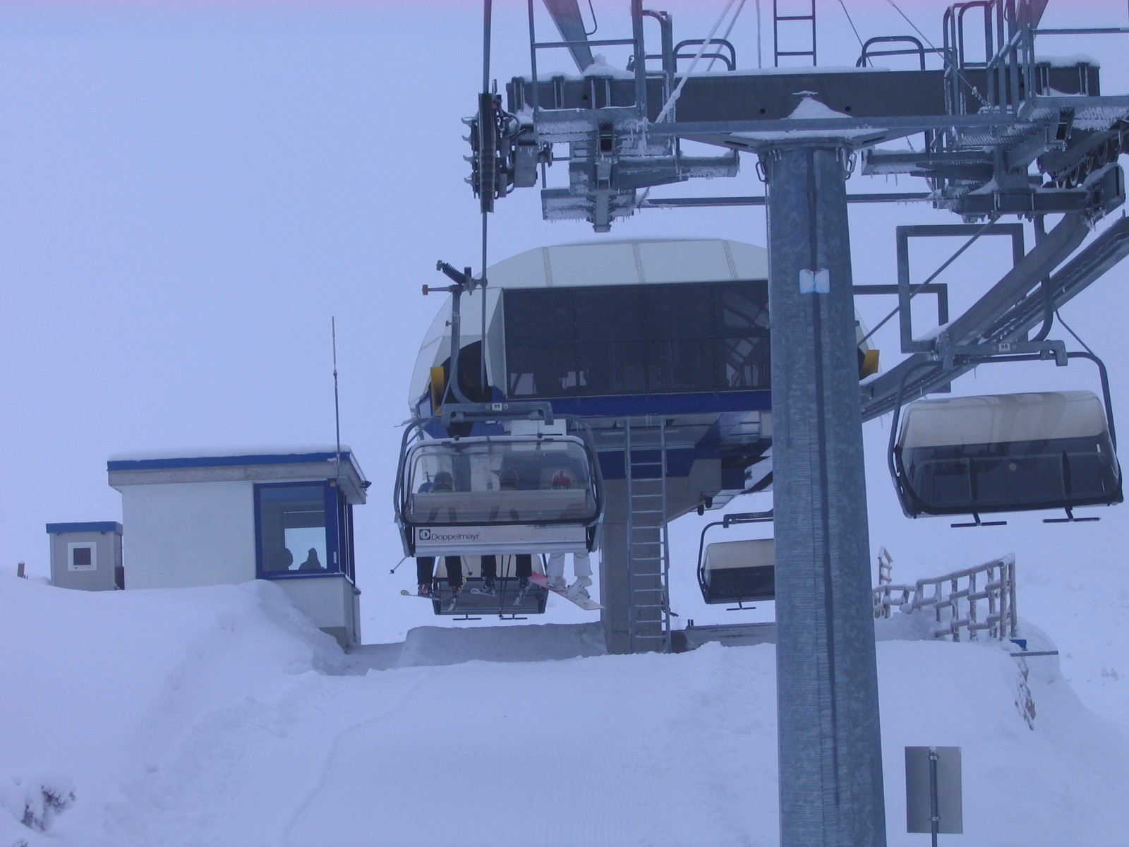 A La Roccától induló felvonó végállomása