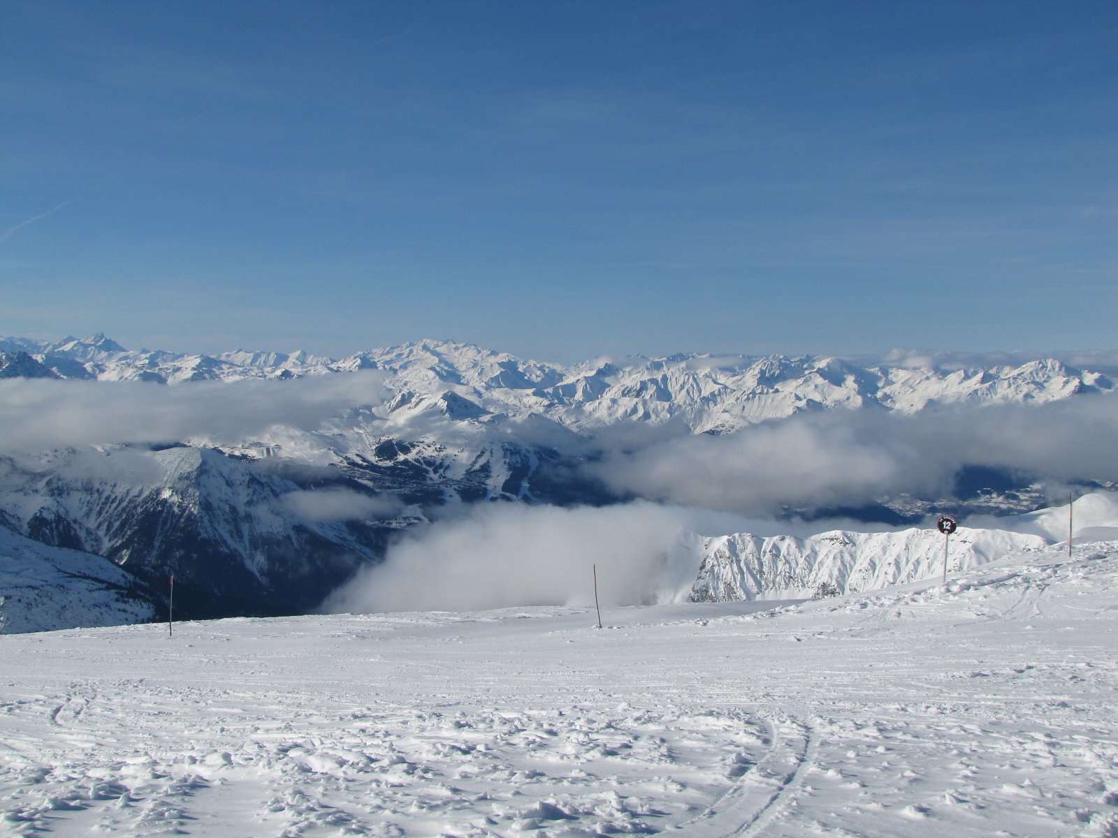 Kilátás a Bellecote gleccserről