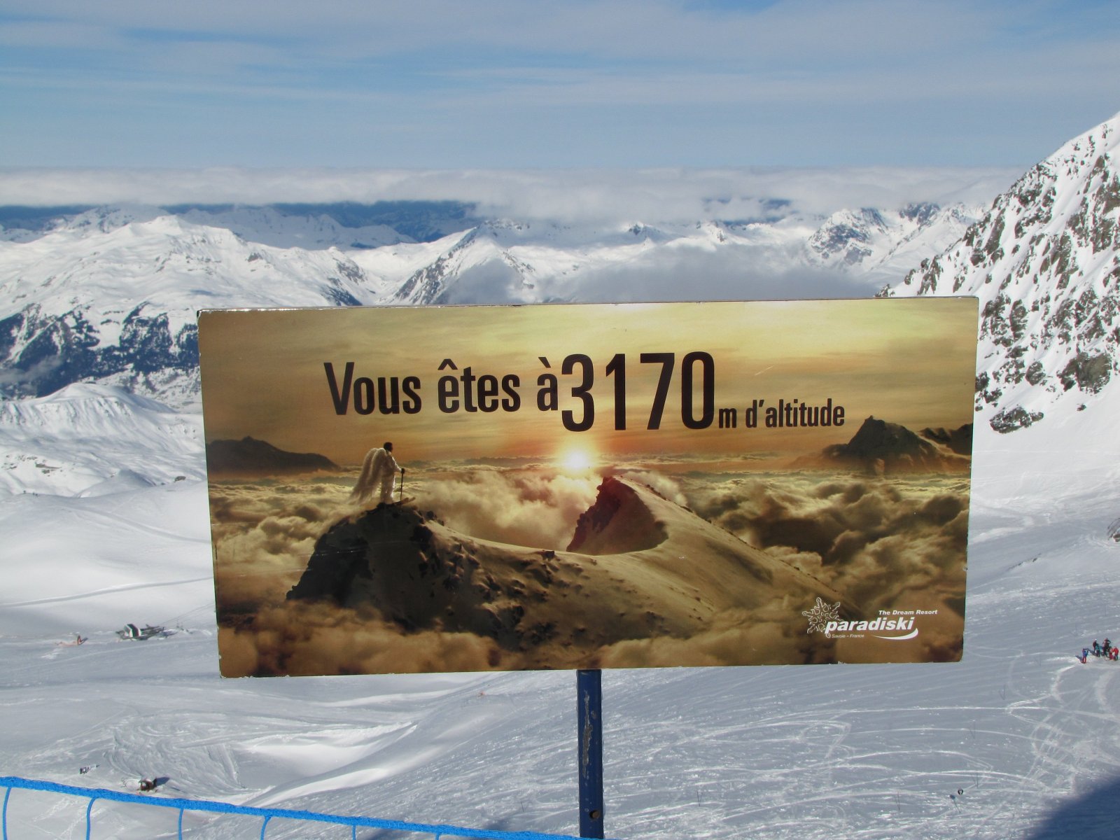 A La Plagne-i rész legmagasasbb pontja